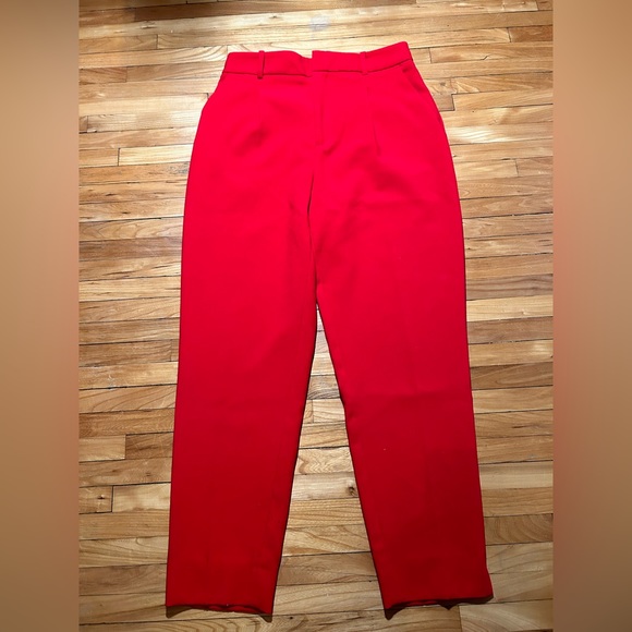 Zara Red Trouser - M - Picture 1 of 4
